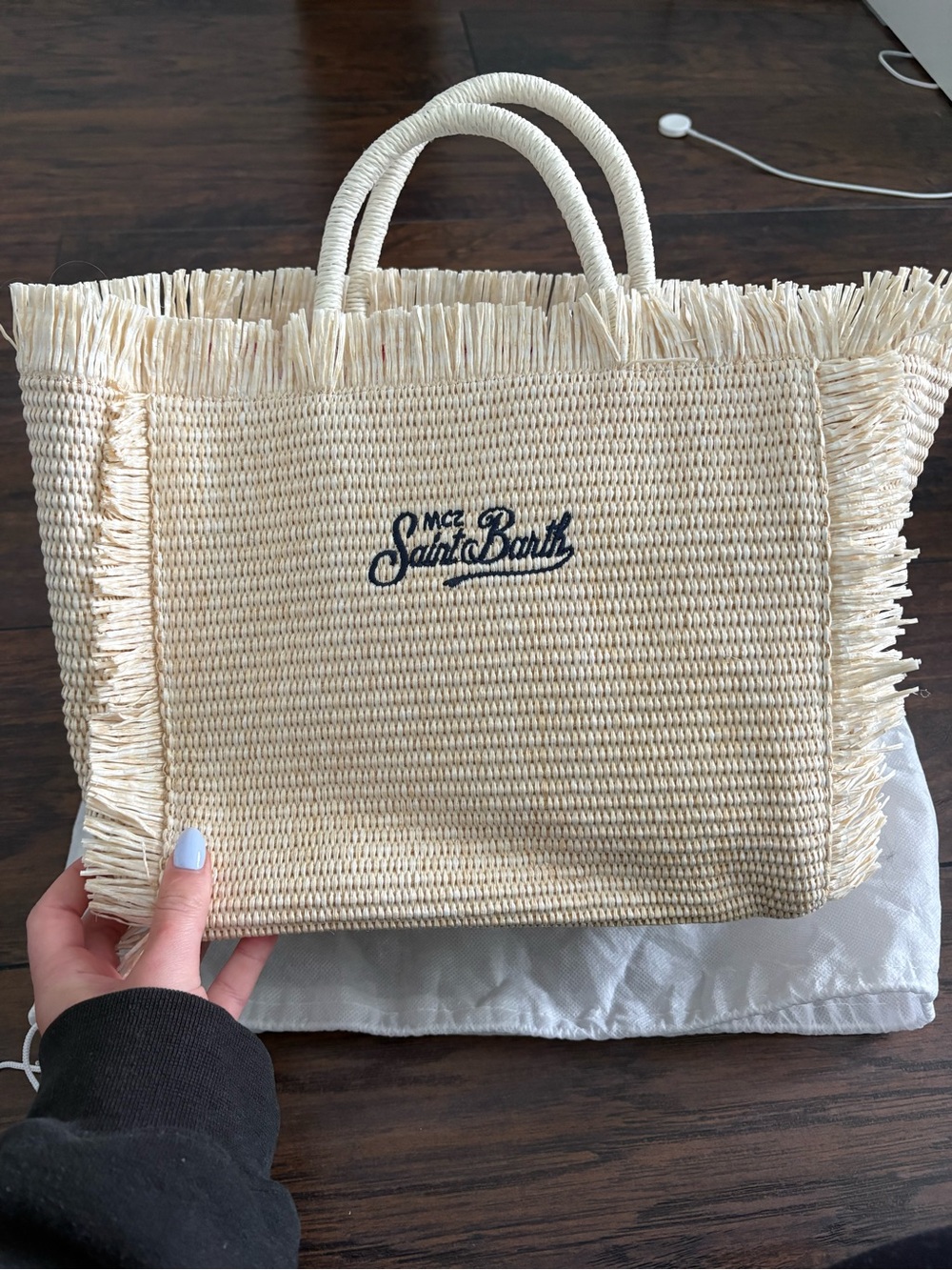 Colette Straw-Effect Tote Bag in Natural - Picture 4 of 10